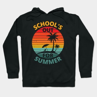 Vintage Retro Schools Out for Summer Last Day of School Hoodie